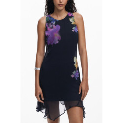 DESIGUAL SHORT DRESS FOR WOMEN IN BLACK