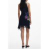 DESIGUAL SHORT DRESS FOR WOMEN IN BLACK
