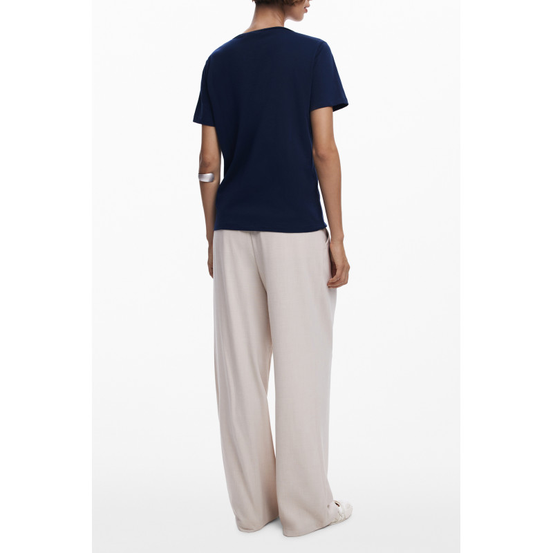 T-SHIRT À MANCHES COURTES POUR FEMME DESIGUAL BLEU