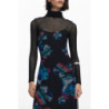 DESIGUAL WOMEN'S LONG BLACK DRESS