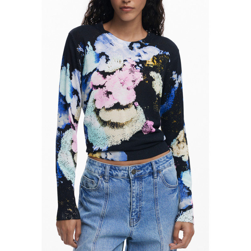 DESIGUAL DAMEN SCHWARZER PULLOVER