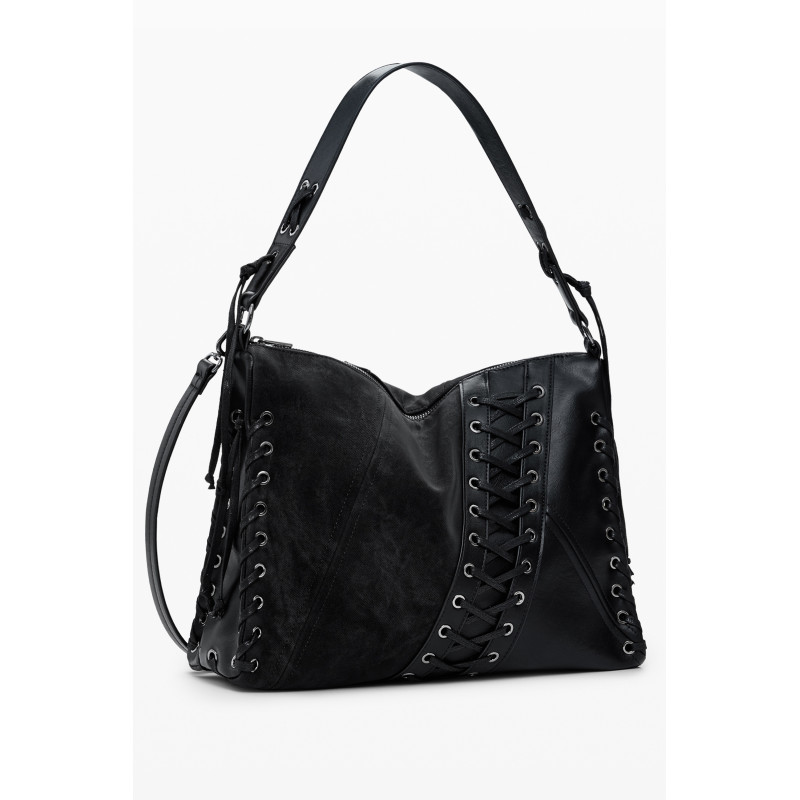 BOLSO NEGRO DE MUJER DESIGUAL