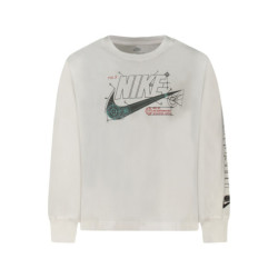 CAMISETA NIKE DE MANGA LARGA PARA NIÑO, BLANCA