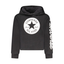 Converse Mädchen Zip-Up Hoodie, Schwarz