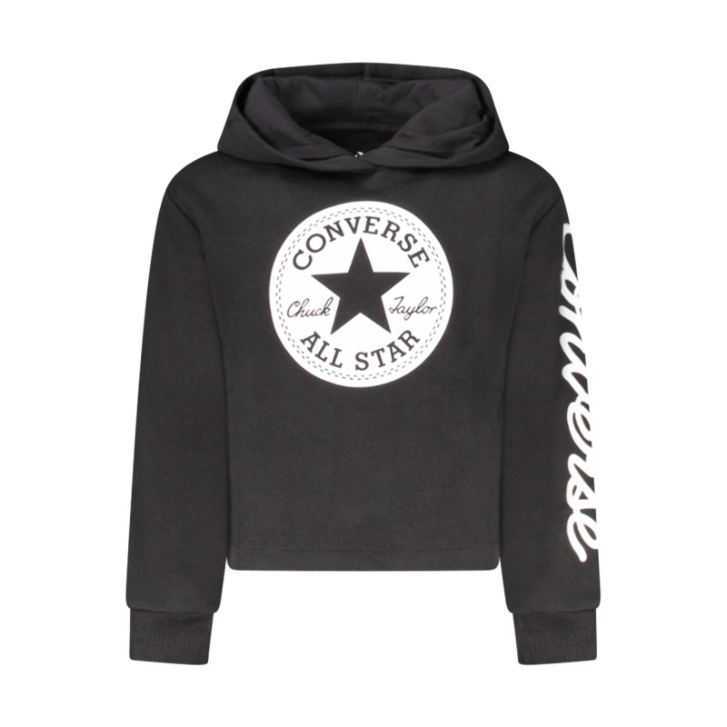 Converse Mädchen Zip-Up Hoodie, Schwarz