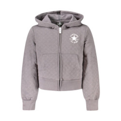 Converse Girls' Zip-Up Hoodie, Grey
