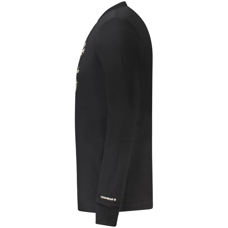 CONVERSE KIDS' BLACK LONG-SLEEVED T-SHIRT