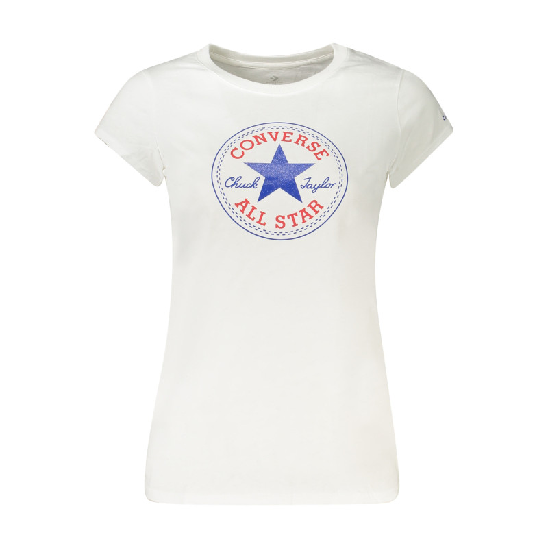 Converse Girls' Short-Sleeved T-SHIRT, White