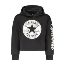 Converse Mädchen Zip-Up Hoodie, Schwarz