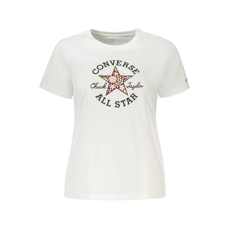 Converse Mädchen Kurzarm-T-Shirt, Weiß