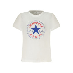 Camiseta de manga corta Converse para niños, blanca