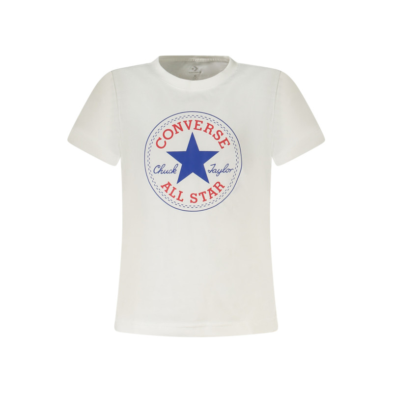 T-shirt à manches courtes Converse pour enfant, blanc