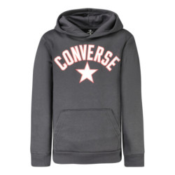 Sweat à capuche zippé noir Converse pour enfants