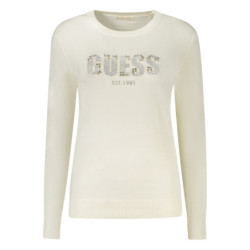 GUESS JEANS WEIßER PULLOVER FÜR DAMEN