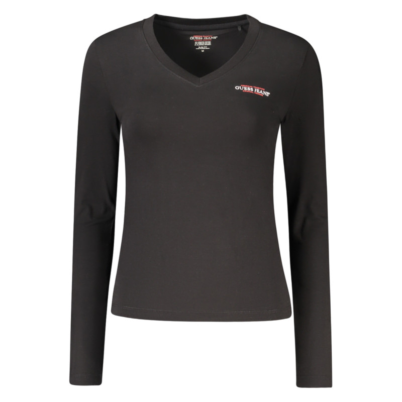 GUESS JEANS WOMEN'S LONG-SLEEVED T-SHIRT BLACK