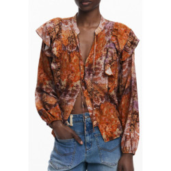 DESIGUAL DAMEN LANGARMSHIRT, ORANGE