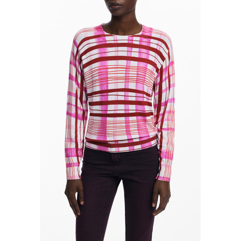 DESIGUAL WOMEN'S PINK SWEATER