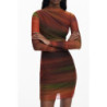 DESIGUAL ABITO CORTO DONNA ARANCIO