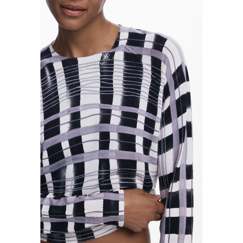 DESIGUAL WOMEN'S WHITE SWEATER