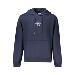 Sweat-shirt zippé bleu Calvin Klein pour homme
