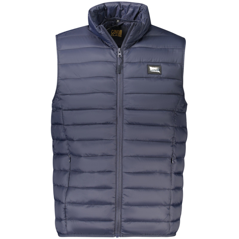 CAVALLI CLASS MEN'S BLUE SLEEVELESS JACKET