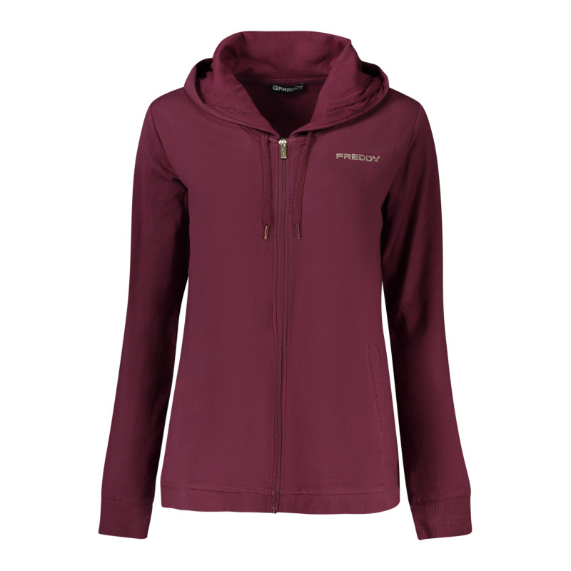 FREDDY WOMEN'S PURPLE ZIP-UP SWEATSHIRT