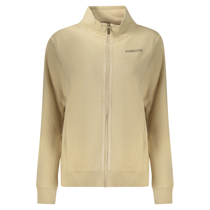 SUDADERA FREDDY BEIGE CON CREMALLERA PARA MUJER