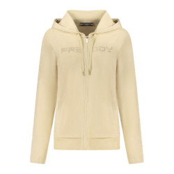 SUDADERA FREDDY BEIGE CON CREMALLERA PARA MUJER
