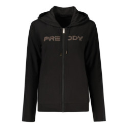 SWEAT-SHIRT NOIR À FERMETURE ÉCLAIR FREDDY POUR FEMME