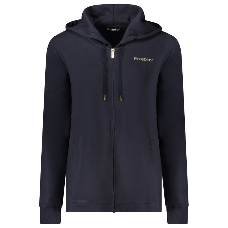 SWEAT-SHIRT FREDDY BLEU À FERMETURE ÉCLAIR POUR FEMME