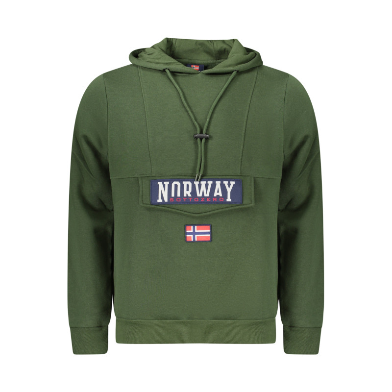 Sweat-shirt zippé pour homme Norvège 1963, vert