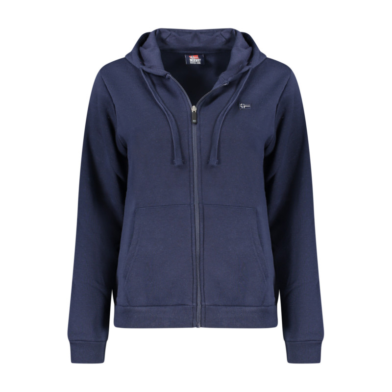 NORWEGEN 1963 BLAUES DAMEN-SWEATSHIRT MIT REISSVERSCHLUSS