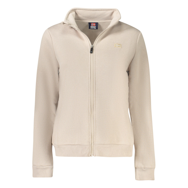 NORUEGA 1963 SUDADERA BEIGE CON CREMALLERA PARA MUJER