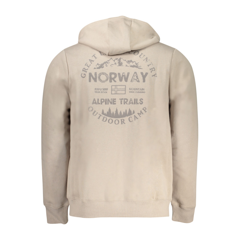 NORWEGEN 1963 HERREN-SWEATSHIRT MIT REISSVERSCHLUSS BEIGE