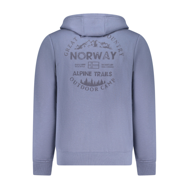 SWEAT-SHIRT ZIPPÉ BLEU POUR HOMME NORVÈGE 1963