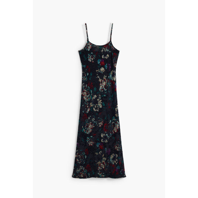 ROBE LONGUE NOIRE POUR FEMME DESIGUAL