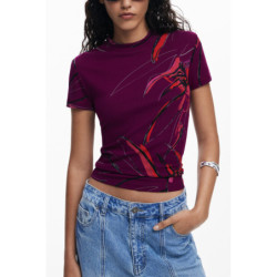DESIGUAL DAMEN KURZARM T-SHIRT LILA