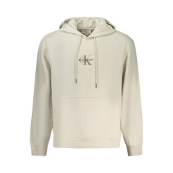 CALVIN KLEIN HERREN-SWEATSHIRT MIT ZIP, BEIGE
