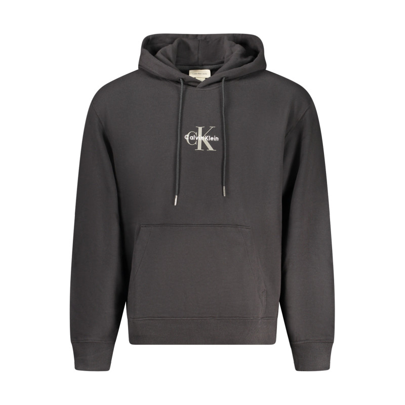CALVIN KLEIN MEN'S BLACK ZIP-UP SWEATSHIRT