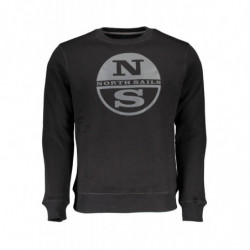 SUDADERA NORTH SAILS HOMBRE NEGRA SIN CREMALLERA
