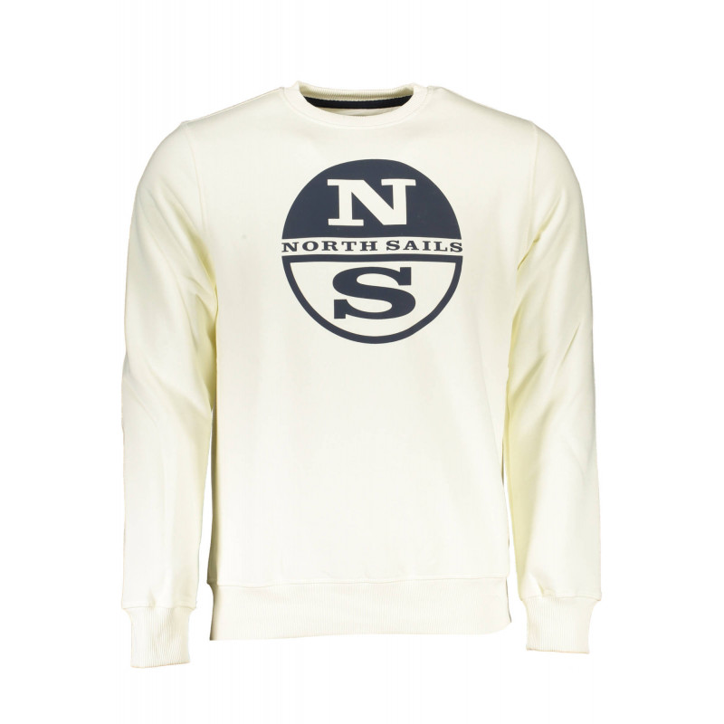SUDADERA NORTH SAILS BLANCA HOMBRE SIN CREMALLERA