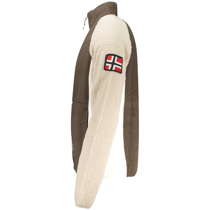 NORWAY 1963 MEN'S BROWN ZIP-UP SWEATSHIRT