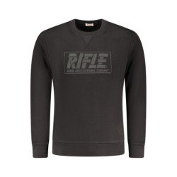 SWEAT-SHIRT NOIR À FERMETURE ÉCLAIR POUR HOMMES RIFLE