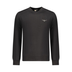 Schwarzes Herren-Sweatshirt mit Reißverschluss der Militärakademie