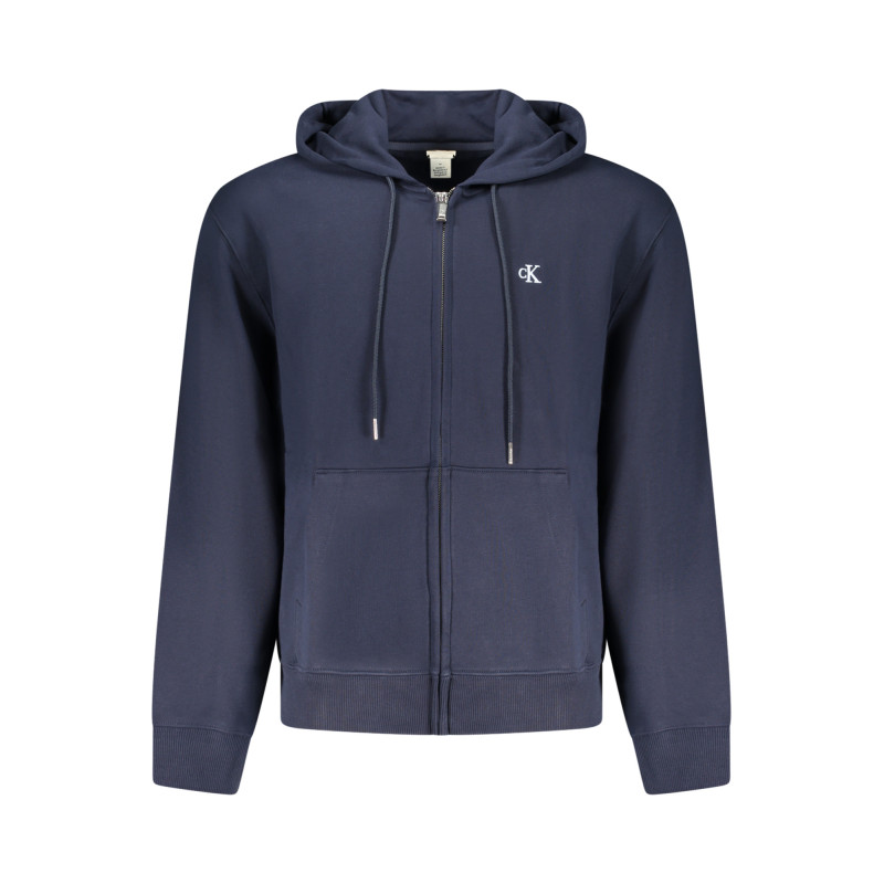 CALVIN KLEIN MEN'S BLUE ZIP-UP SWEATSHIRT
