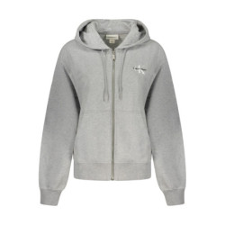 CALVIN KLEIN FELPA CON ZIP DONNA GRIGIO