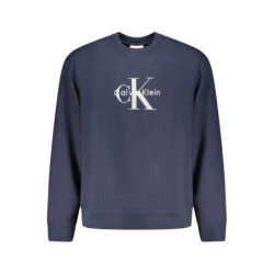 SWEAT-SHIRT BLEU À FERMETURE ÉCLAIR CALVIN KLEIN POUR HOMME