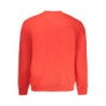 CALVIN KLEIN MEN'S RED ZIP-UP SWEATSHIRT