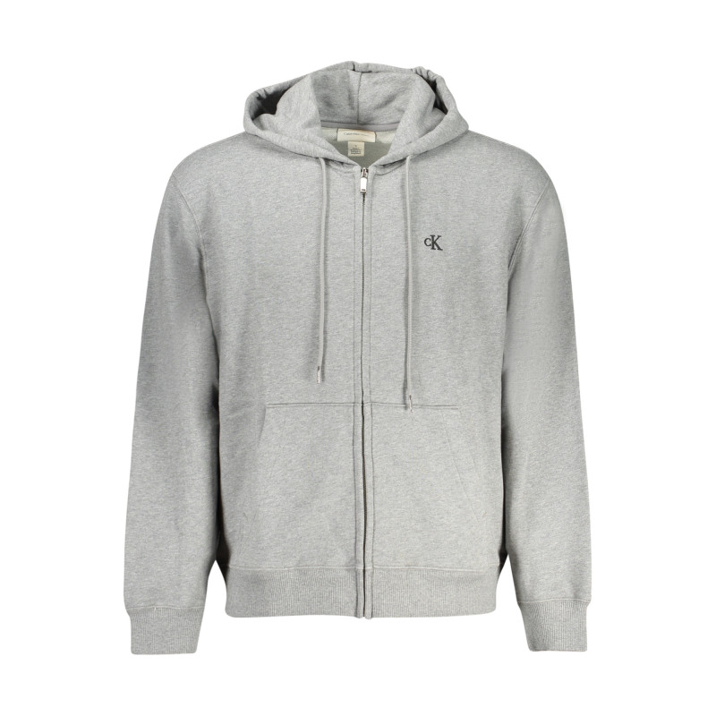 SWEAT-SHIRT FERMÉ CALVIN KLEIN POUR HOMME, GRIS