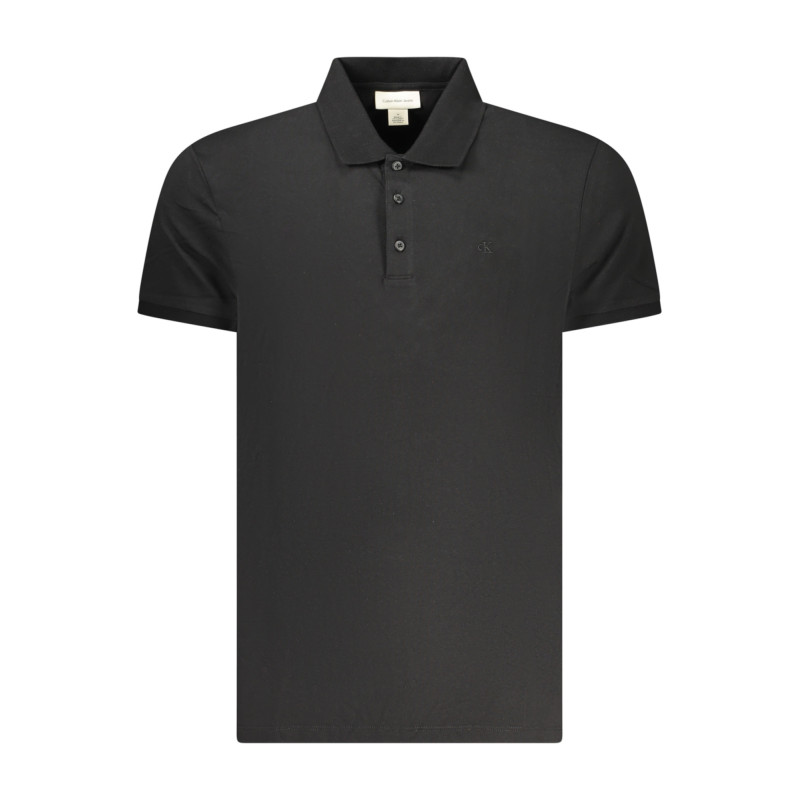 Polo noir à manches courtes pour homme Calvin Klein